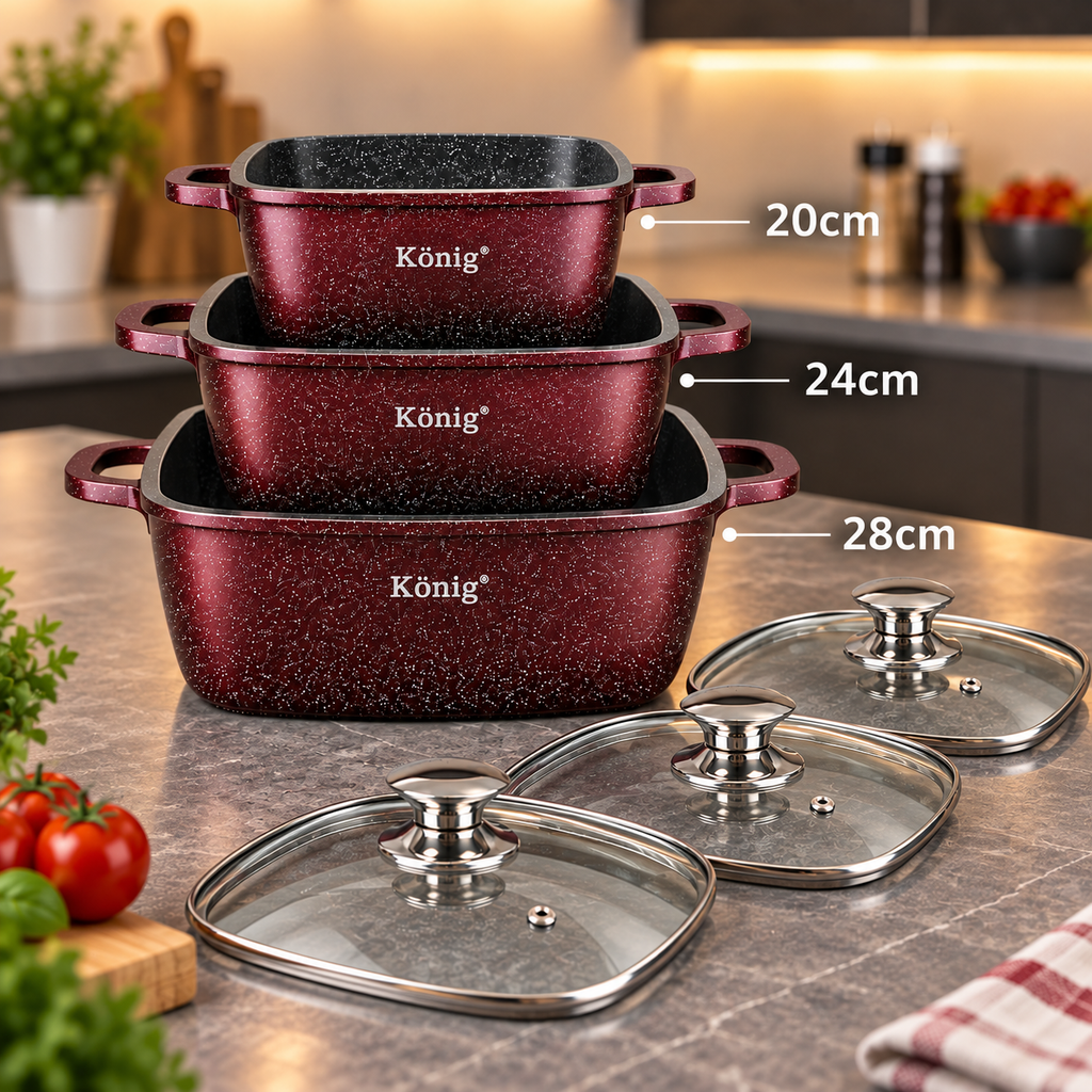 König GRANIT set šerpi 6/1 20/24/28 cm