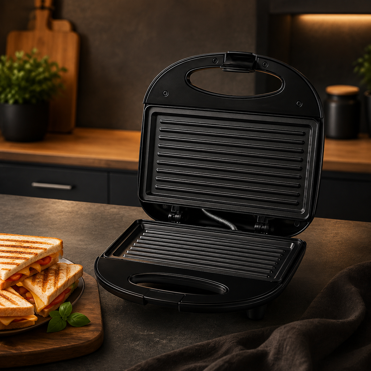 DENX sendvič toster 750W Grill ploče | DX1733