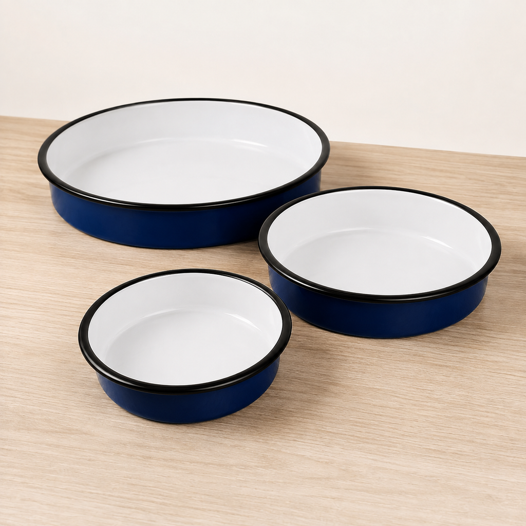 Set emajliranih tepsija 3/1 – 24 / 32 / 36 cm