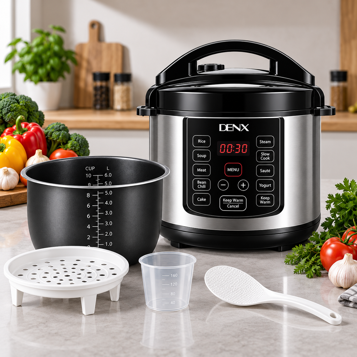 DENX DX2088 električni multifunkcionalni pekač 6L – 1000W