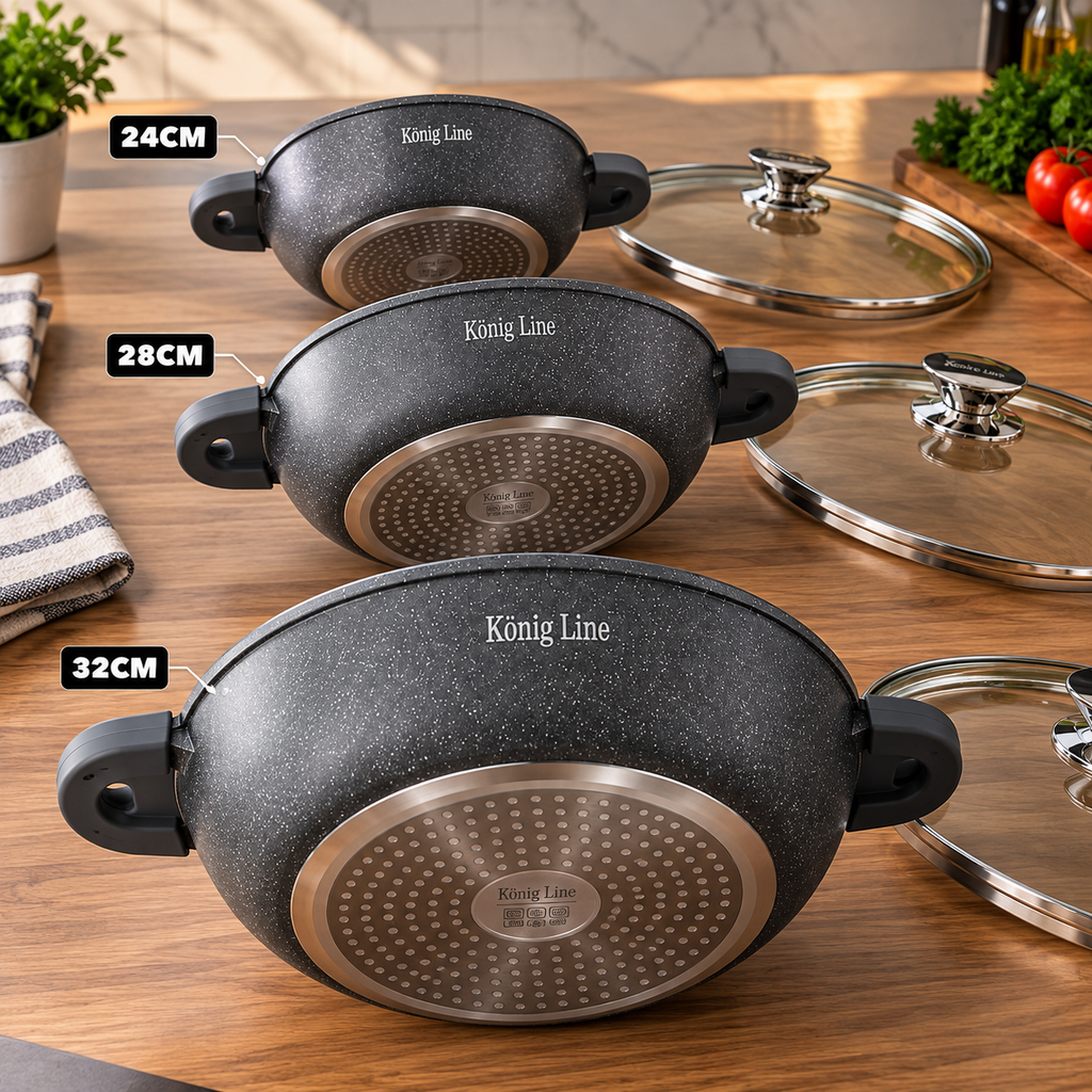 König Line (GRANIT) set šerpi 6/1 – 24/28/32 cm