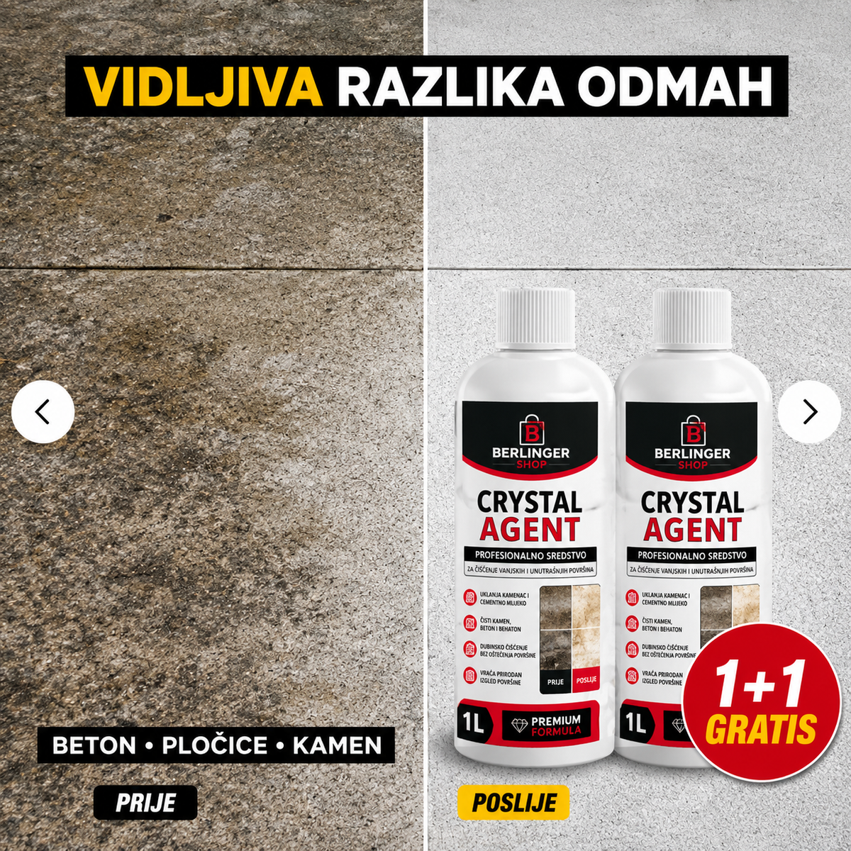 Crystal Agent 1000 ml (1+1 Gratis)